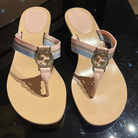 Double GG Cloth Sandal.